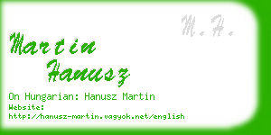 martin hanusz business card